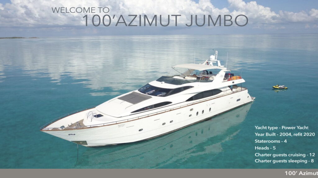100' Azimut Jumbo south beach boat tour